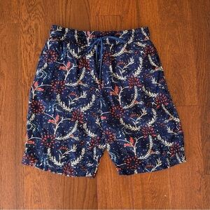 Scotch & Soda Allover Floral Drawstring Shorts in Navy Multi Size M